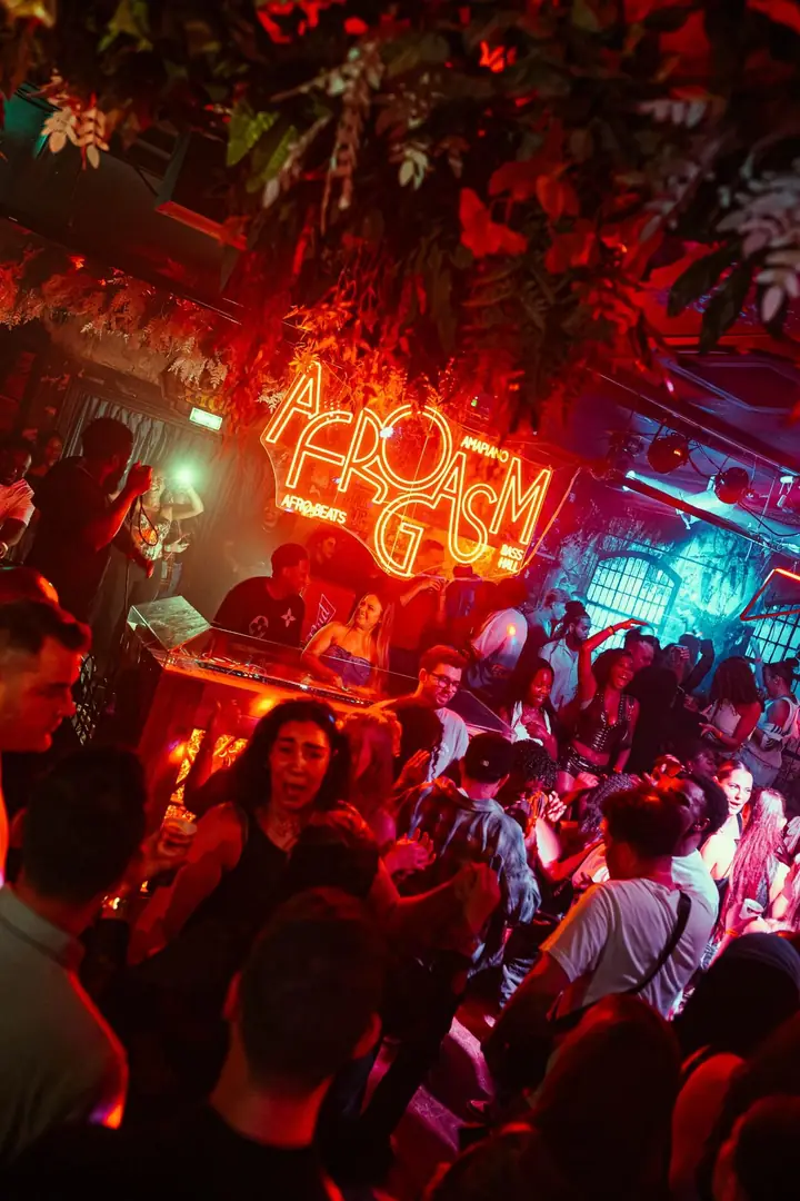 Neon atmosphere during AfroGasm club night